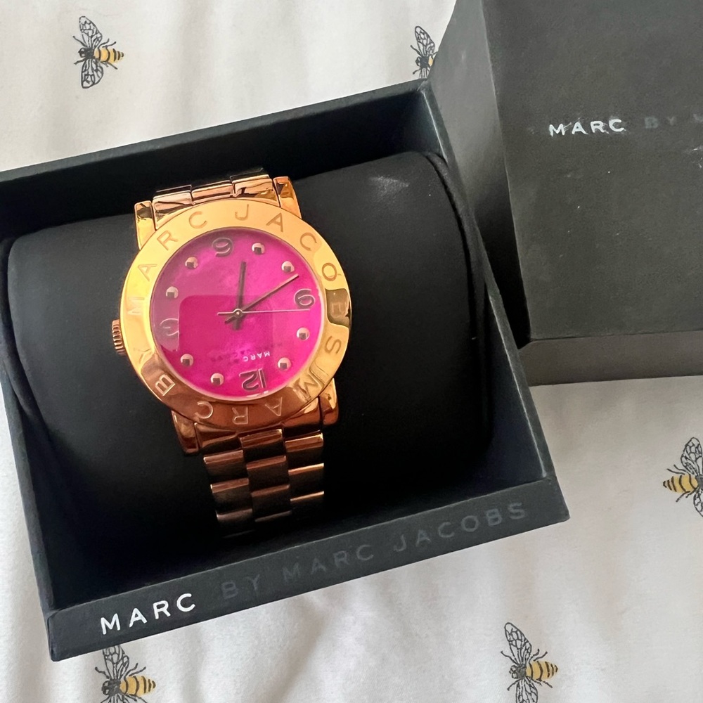 Marc Jacobs Gold and Pink Watch